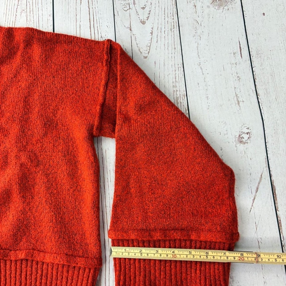 Double Zero Mystical Medium Burnt Orange Knit Crop Sweater Wide Sleeve DZ24E427 - Picture 7 of 8